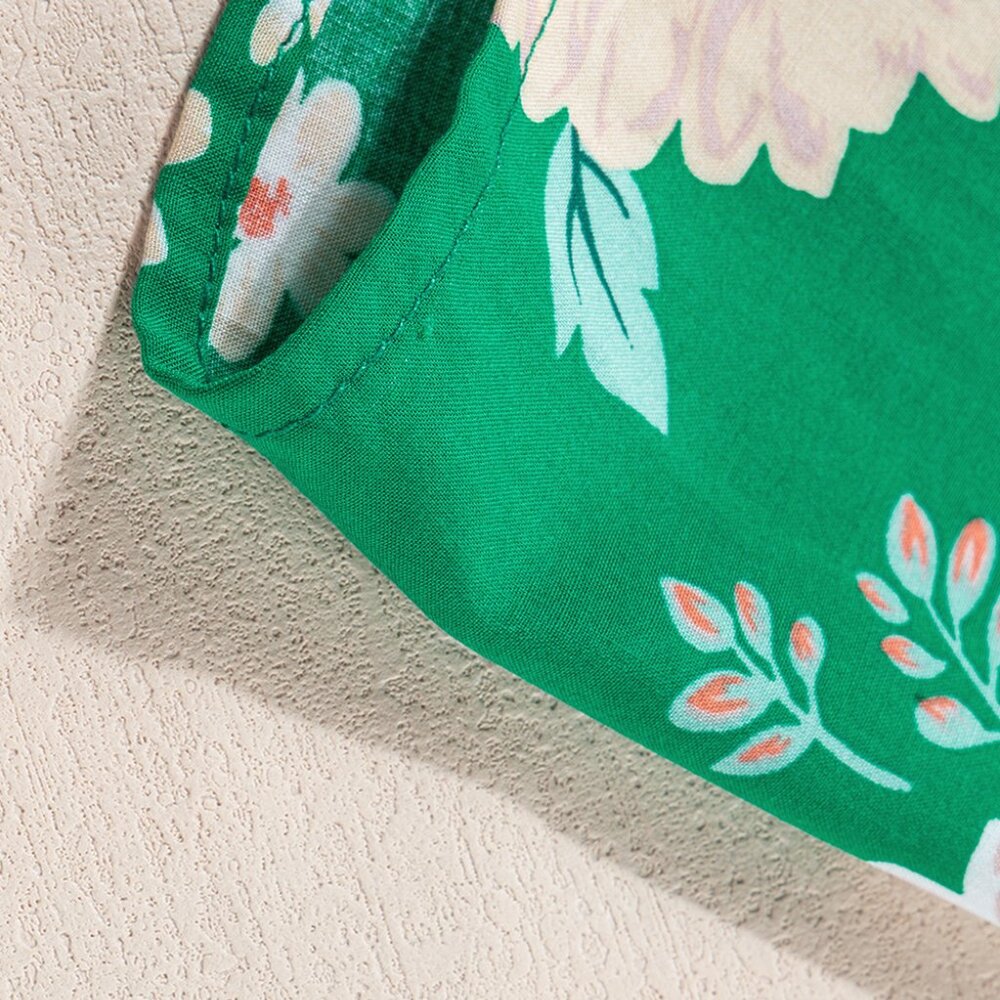 B257 Beautiful green floral midi - Picture 14 of 14